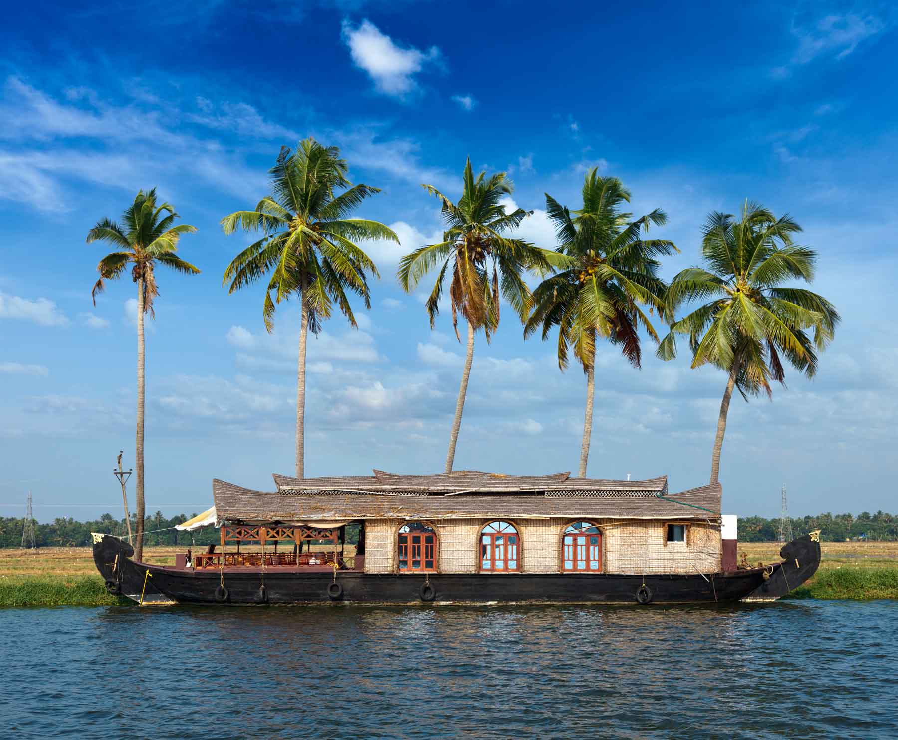 Backwaters and Houseboats in Kerala, India